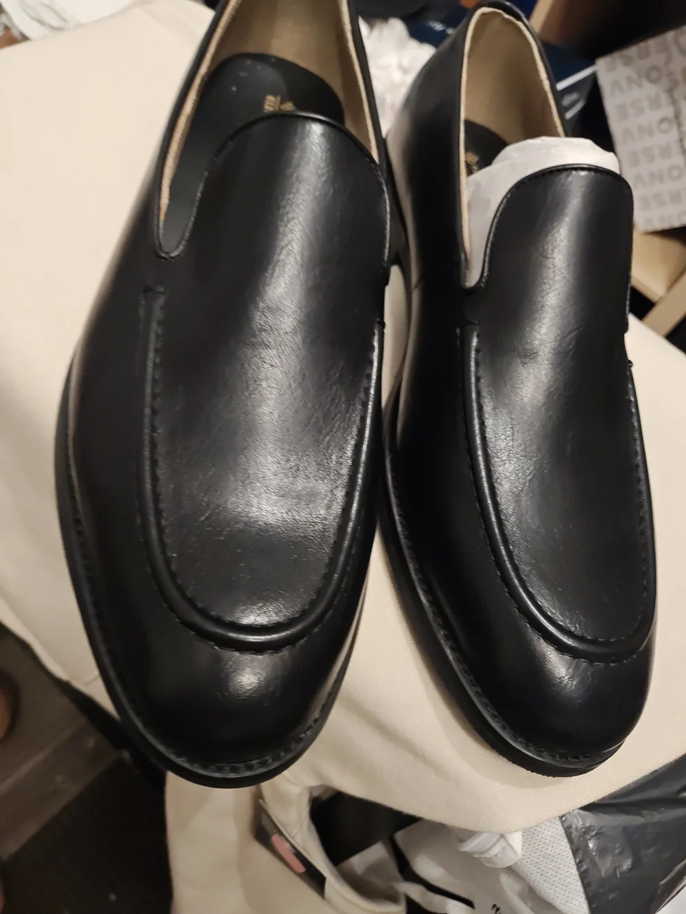Call It Spring Black Leather Slip-On Men’s Loafers 13